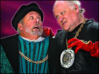 Terry Molloy and Colin Baker in Dick Whittington