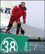 Alex on the bow of Fujifilm