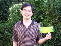 在德国留学的中国学生朱橙痴迷足球运动