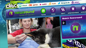 Newsround new website screengrab