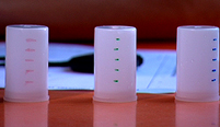 The three canisters Yan used in his experiment.