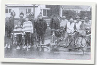 Rhai o'r tîm beicio noddedig