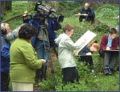 Image of filming in the forest