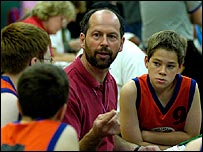 Peter Rix gives the team-talk