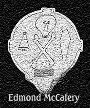 Headstone showing Mortality Symbols, found in the Pubble Graveyard in Co. Fermanagh