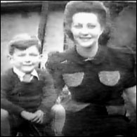 James' wife Phyllis with their son Calton Fulthrope at home in Looes, Cornwall