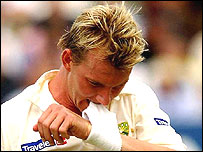 آسٹریلوی فاسٹ بالر بریٹ لی 