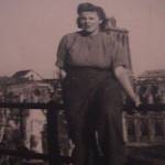 Photo taken in Caen showing the destruction behind Photo taken in Caen showing the destruction behind