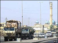 comboio militar no iraque