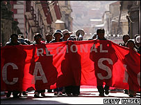 Protestos na Bolívia