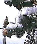 A knight in battle