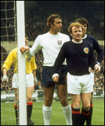 Billy Bremner playing for Scotland