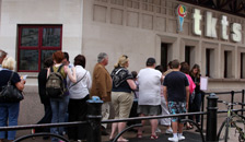 People in a queue