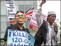 تظاهرات اندونزی عليه بلر