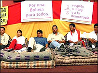 Oposição em greve de fome em tarija