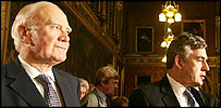 Sir Menzies Campbell and Gordon Brown