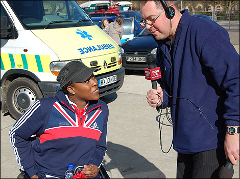 Anne Wafula-Strike and BBC Essex's Ian Wyatt