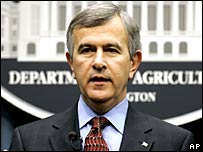 O secretário da Agricultura dos Estados Unidos, Mike Johanns