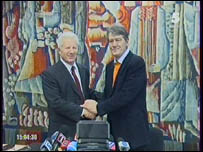 Олександр Мороз і Віктор Ющенко