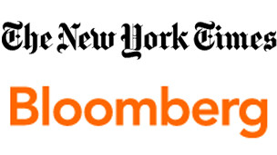 紐約時報和彭博新聞社的標誌