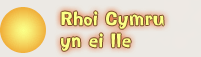 Rhoi Cymru yn ei lle