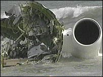 Fuselagem do avião, no Benin