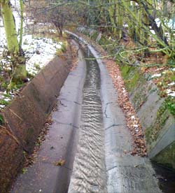 man-made ditch