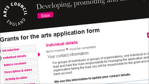 Arts Council form