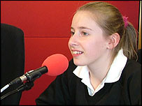 Hannah live on the radio