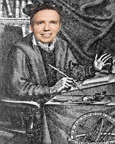 Richard Moss as Nostradamus. Original image c/o PA Images.