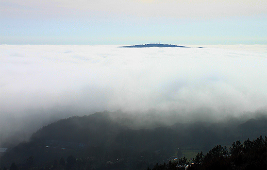 from Drummau Mountain looking towards Kilvey Hill - Jo Evans.