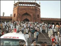  جامع مسجد دلی میں دھماکے کی جگہ