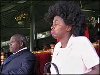 Redykulass in character as Lucy Kibaki