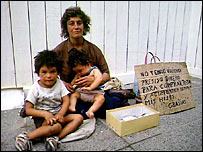 Buenos Aires'te bir dilenci