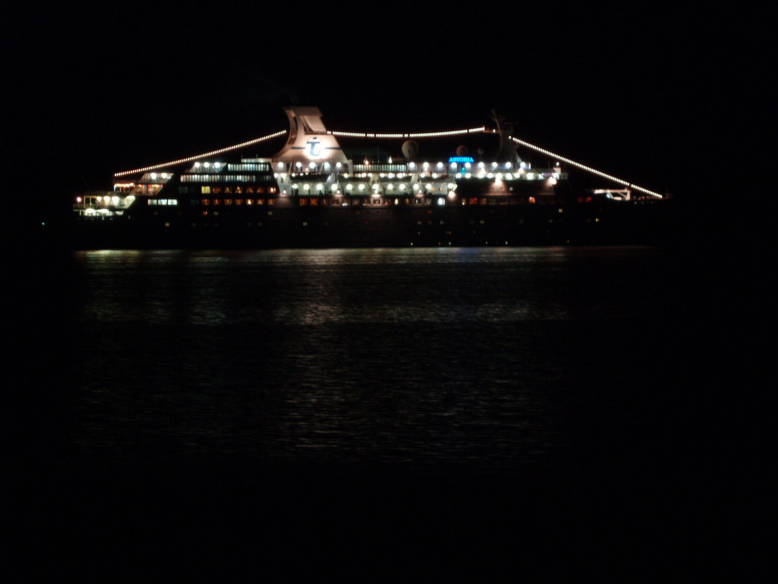 MV Astoria by night