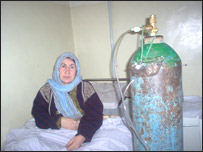 خانمی مصاب به سينه بغل در بيمارستان