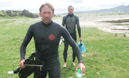 Martin "Chirp" Aaron and Dangerous Dave from Cornwall on their recent trip to the Emerald Isle.