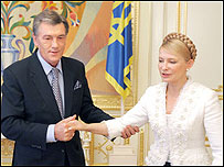 Viktor Yuşçenko ve Yulia Timoşenko