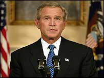 O presidente George W. Bush