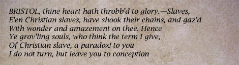 Yearsley Poem on the Inhumanity of the Slave Trade