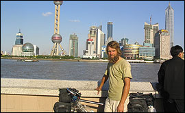 On the bund (waterfront) in Shanghai