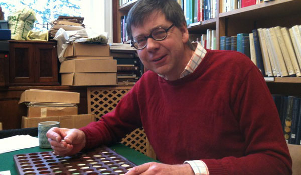 The Keeper of Coins and Medals at the Fitzwilliam Museum, Mark Blackburn