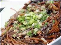 温哥华某中餐厅的炒鳝糊