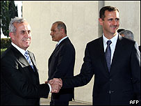 Mişel Süleyman ve Beşar Esad