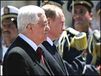 Mahmúd Abbás a Vladimir Putin
