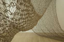 I will walk down to the end with you if you will come all the way with me, 2007 Anya Gallacio hand-knotted hop twine, square knots