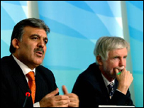 Abdullah Gül ve Finlandiya Dışişleri Bakanı Erkki Tuomioja