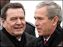 Gerhard Schroeder ve George Bush