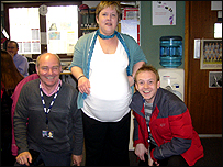 Pregnant Shani, with Ray and Tom