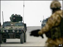 گشتی نيروهای ائتلاف در جنوب افغانستان